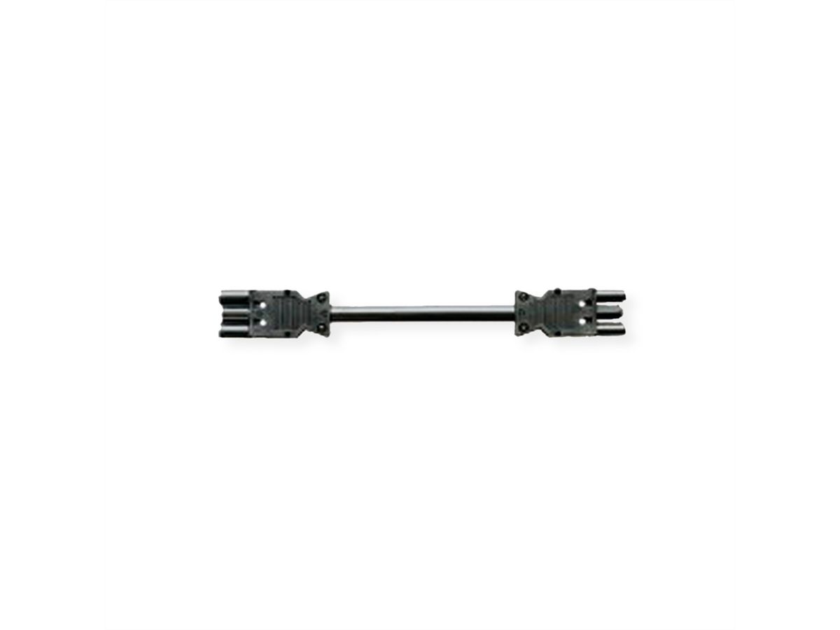 BACHMANN Geräteverlängerung GST18-3 Stecker/Kupplung, schwarz, 1,5 m