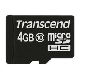 Transcend TS4GUSDC10 4GB MicroSDHC Klasse 10 Speicherkarte