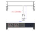 BACHMANN DESK2 ALU BLACK 2xUK, 1xUSBC 60W 0,2m GST18 United Kingdom