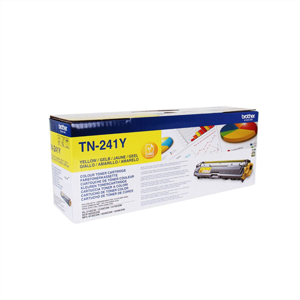 TN241Y, BROTHER Tonercartridge, yellow ca. 1.400 Seiten, für HL-3140/50/70 / DCP9020 / MFC9140CDN/9330CDW/9340CDW
