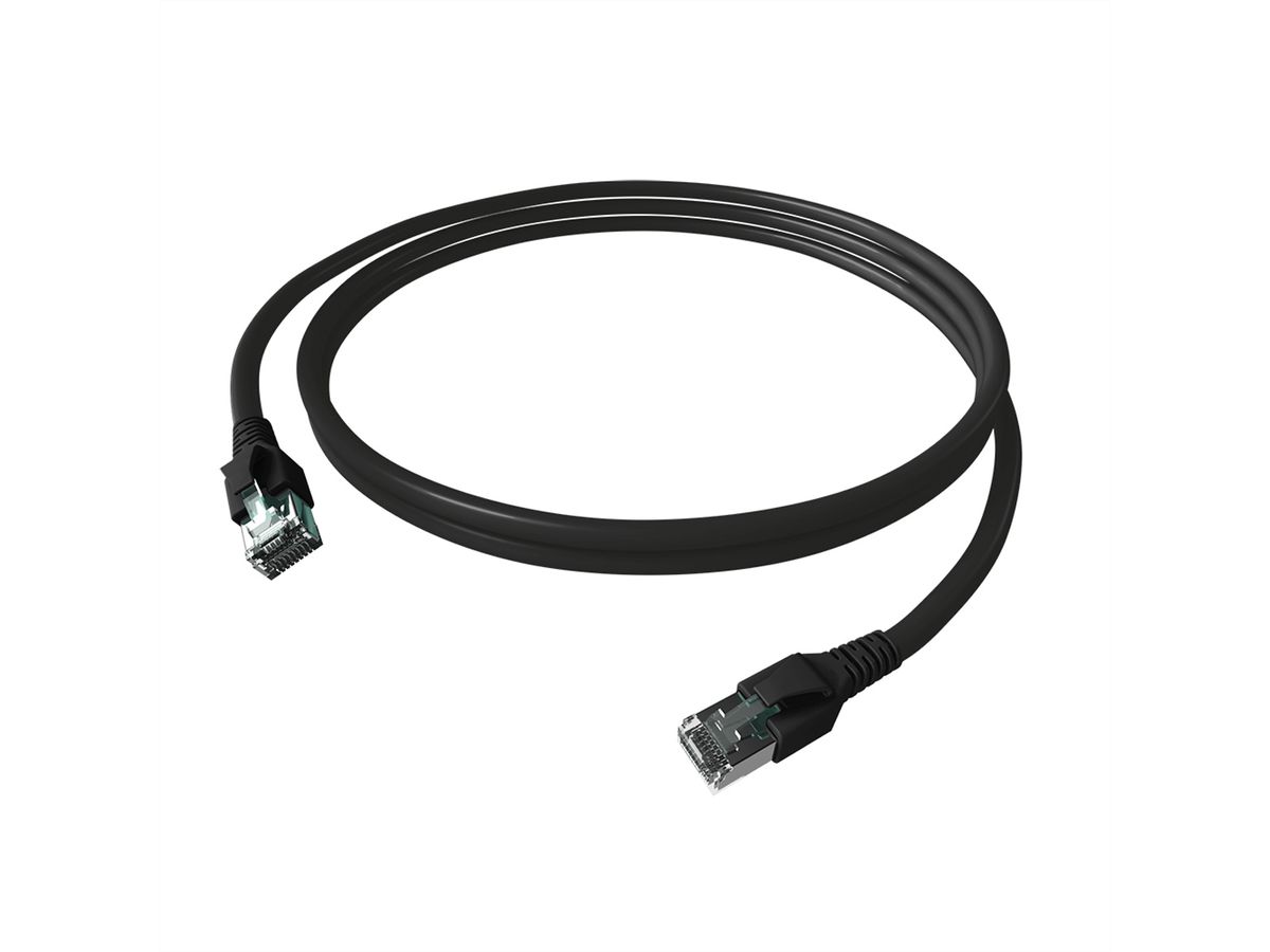 EasyLan FlexBoot Patchkabel Kat.6A, S/FTP, schwarz, 5 m