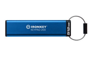 Kingston Technology IronKey 512GB Keypad 200, FIPS 140-3 Lvl 3 (ausstehend) AES-256 Verschlüsselung