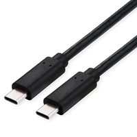 ROLINE USB4 Gen2x2 Kabel, C–C, ST/ST, 4K UHD-1, 20Gbit/s, 100W, schwarz, 2 m