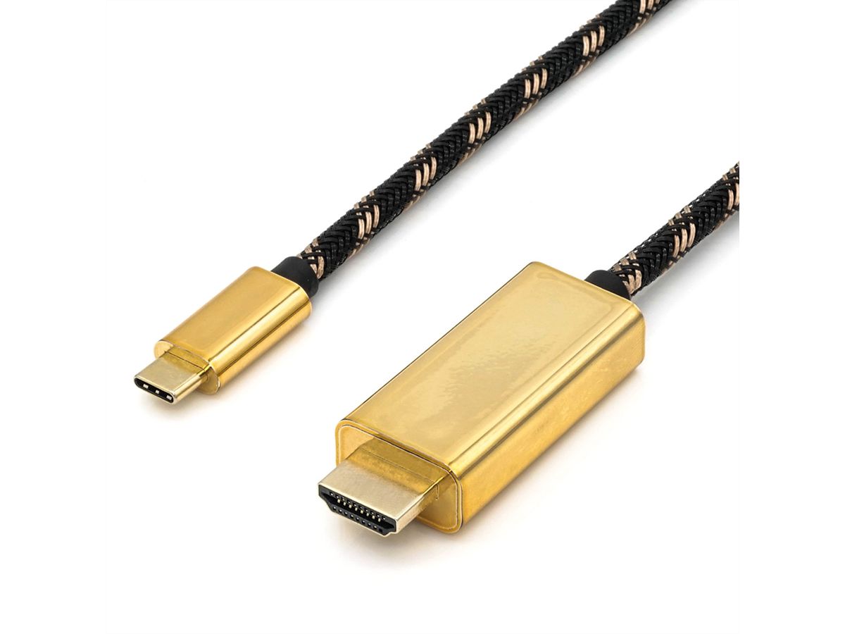 ROLINE GOLD USB Typ C - HDMI Adapterkabel, ST/ST, 1 m