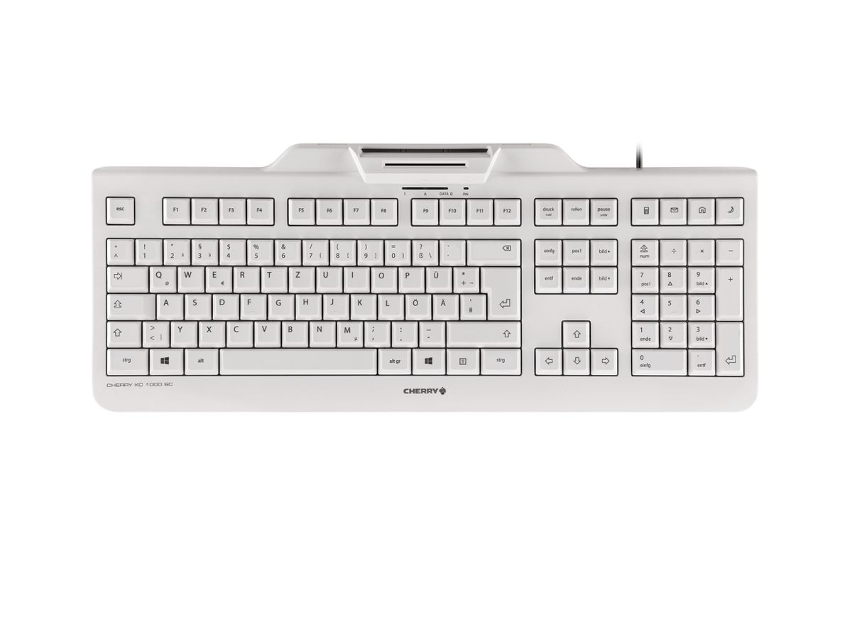 CHERRY KC 1000 SC USB QWERTZ Deutsch Grau