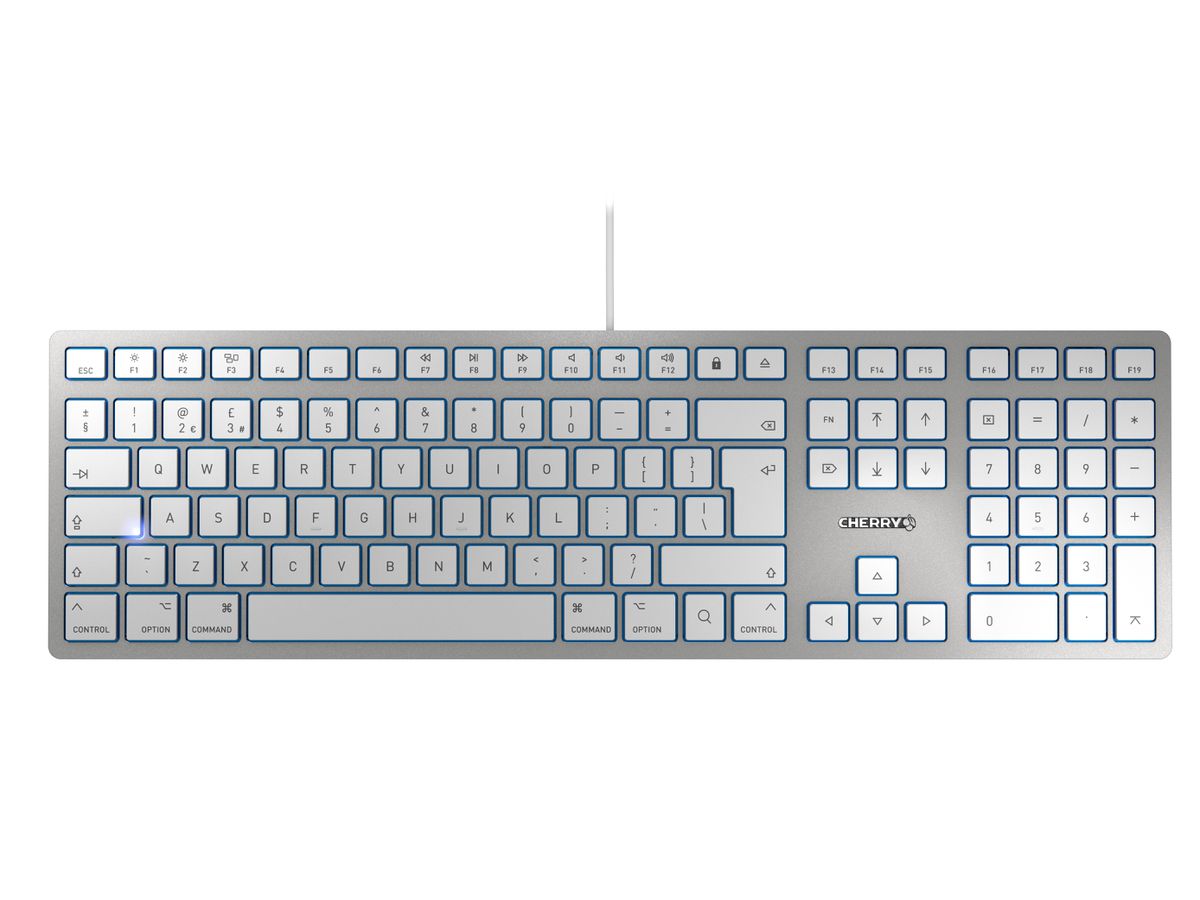 CHERRY KC 6000 SLIM FOR MAC Tastatur USB QWERTY UK Englisch Silber