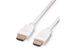 ROLINE HDMI High Speed Kabel mit Ethernet, weiß, 7,5 m