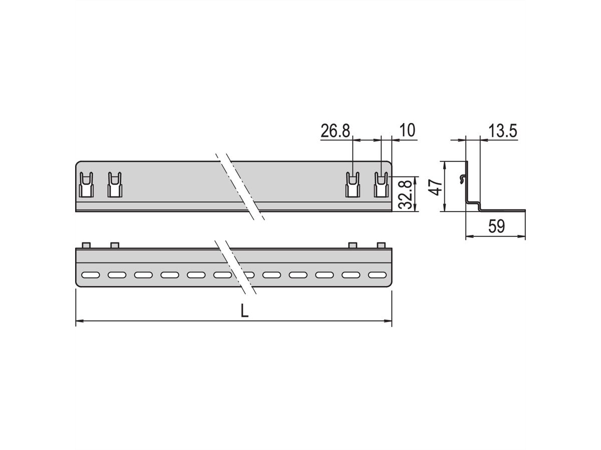 SCHROFF Gleitschiene 25 kg - GLEITSCHIENENSATZ 700T