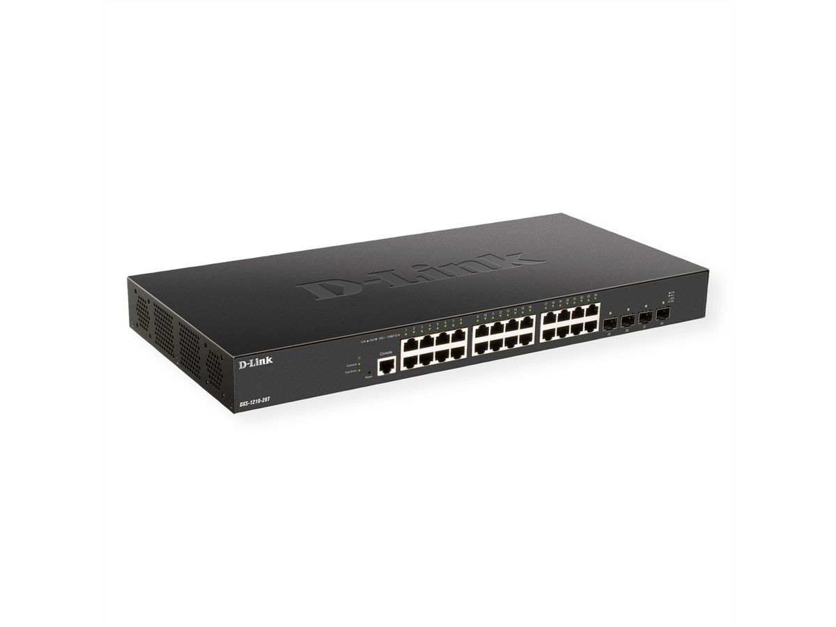 D-Link DXS-1210-28T Smart Managed Switch, 24x 10G Base-T + 4 x 10G/25G SFP28 Ports