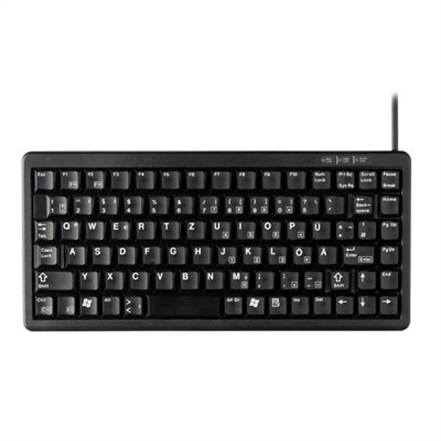 Cherry Kompakt-Tastatur G84-4100 schwarz USB+PS/2, G84-4100LCMDE-2