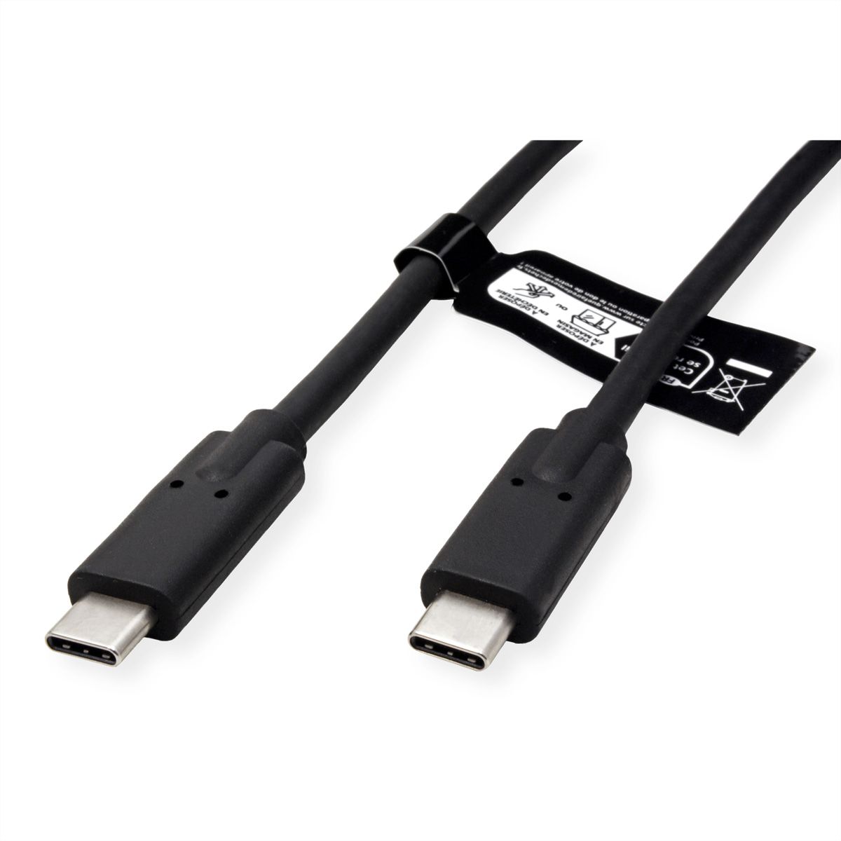 VALUE USB4 Gen2x2 Kabel, C–C, ST/ST, 4K UHD-1, 20Gbit/s, 100W, schwarz, 2 m