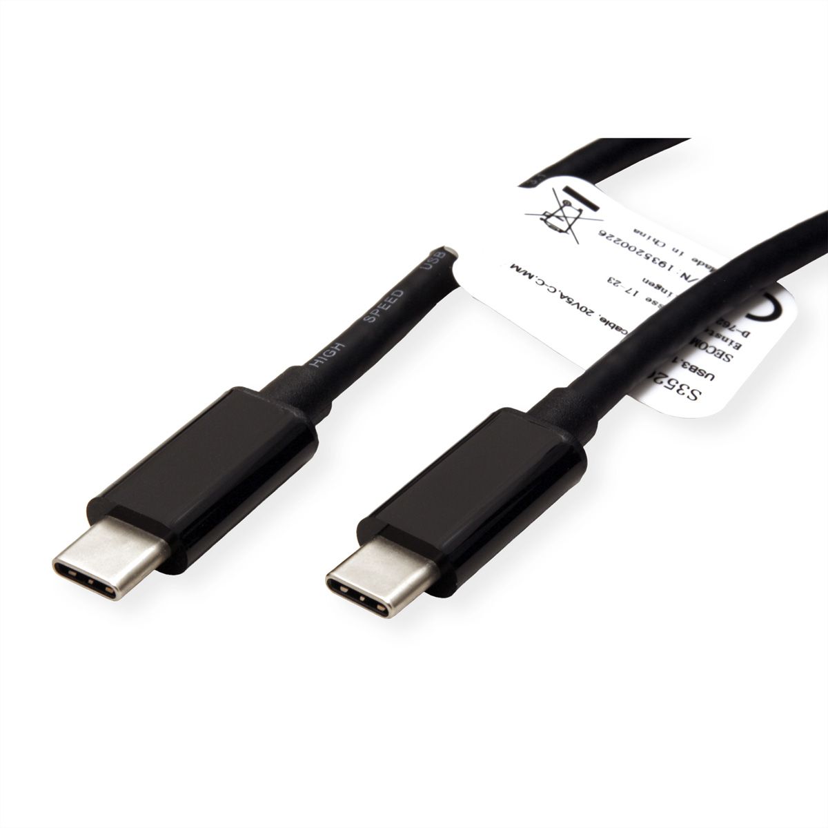 STANDARD USB 3.2 Gen 2 Kabel, Emark, USB C-C, ST/ST, 10Gbit/s, 100W, schwarz, 1 m