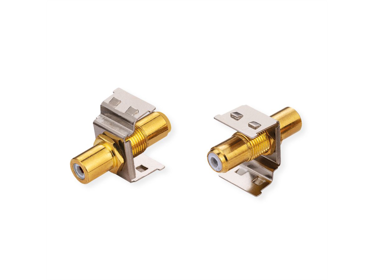 ROLINE RCA-Keystone-Kupplung, Metall, weiß