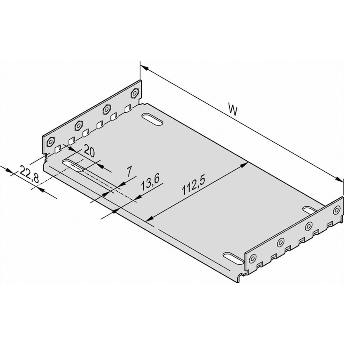 SCHROFF Montageplatte für Abdeckbleche - MONTAGEPLATTE 84TE 160T