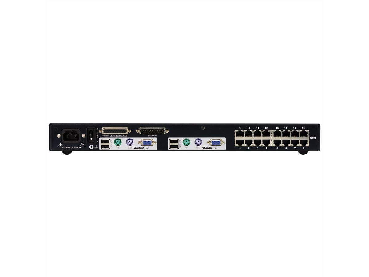 ATEN KH2516A 2-Konsole 16-Port Multi-Interface (DisplayPort, HDMI, DVI, VGA) Cat 5 KVM Switch