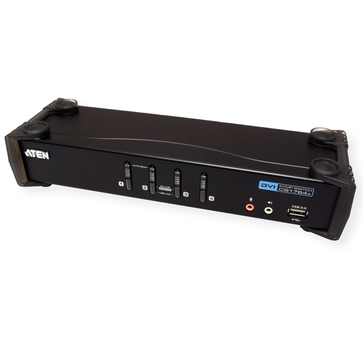 ATEN CS1764A KVM Switch DVI, USB, Audio, USB-Hub, 4 Ports