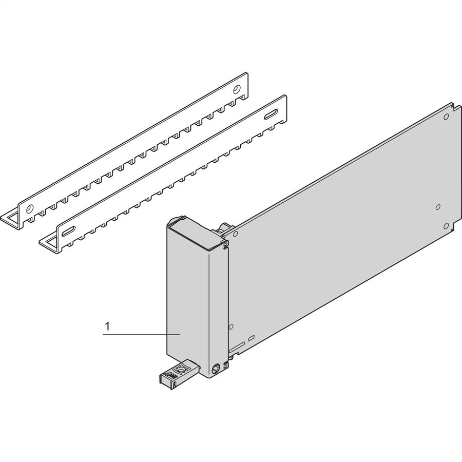 SCHROFF Filler-Modul mit Pull-Griff-Mechanik (Aluminium) - AMC BLINDMODUL MS S AL