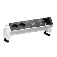 BACHMANN DESK2 2xCH 1xUSB A/C 22W 1xCM, 0,2m GST18 INOX Schweiz
