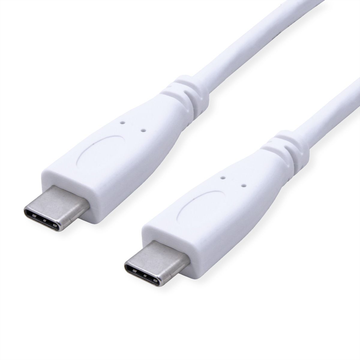VALUE USB 3.2 Gen 2 Kabel, USB C-C, ST/ST, 4K UHD-1, 10Gbit/s, Emark, 100W, weiß, 1 m
