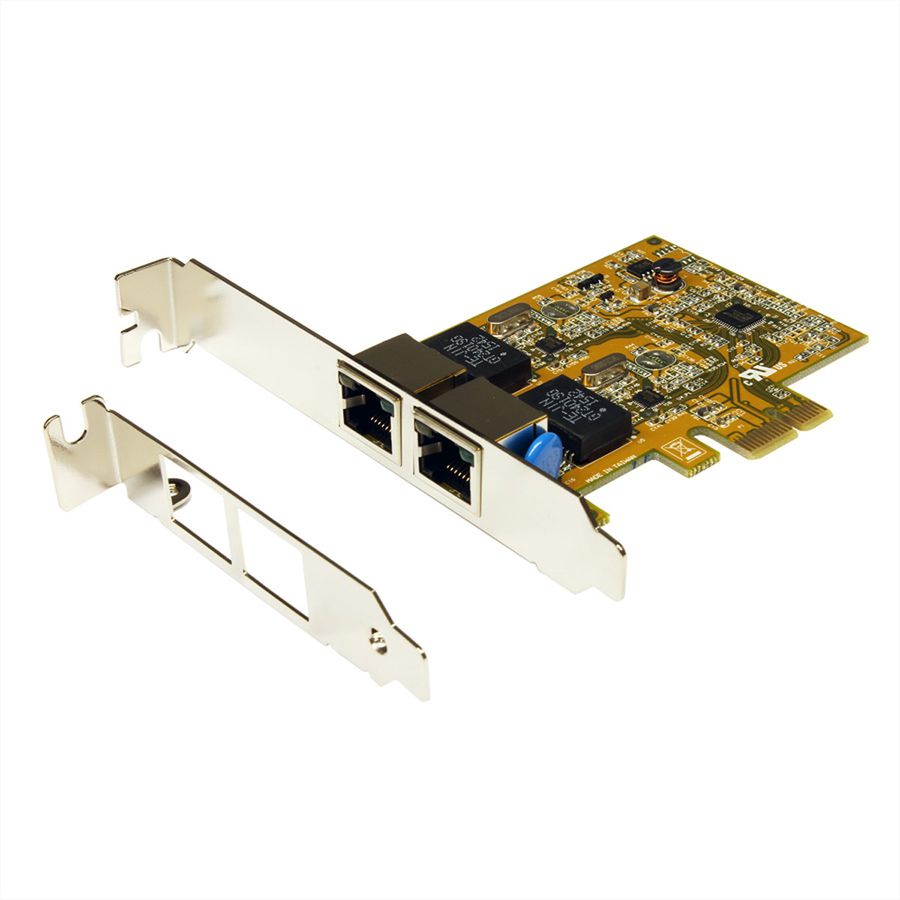 EXSYS EX-6072-3 PCIe 2x Gigabit Ethernet Netzwerk-Karte