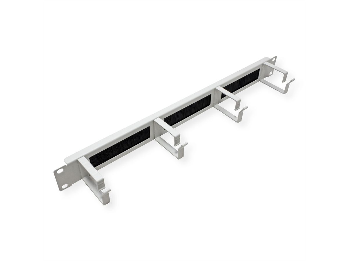 ROLINE 19-Zoll Rangierpanel 1 HE, mit Bürstenleiste 44x60mm grau