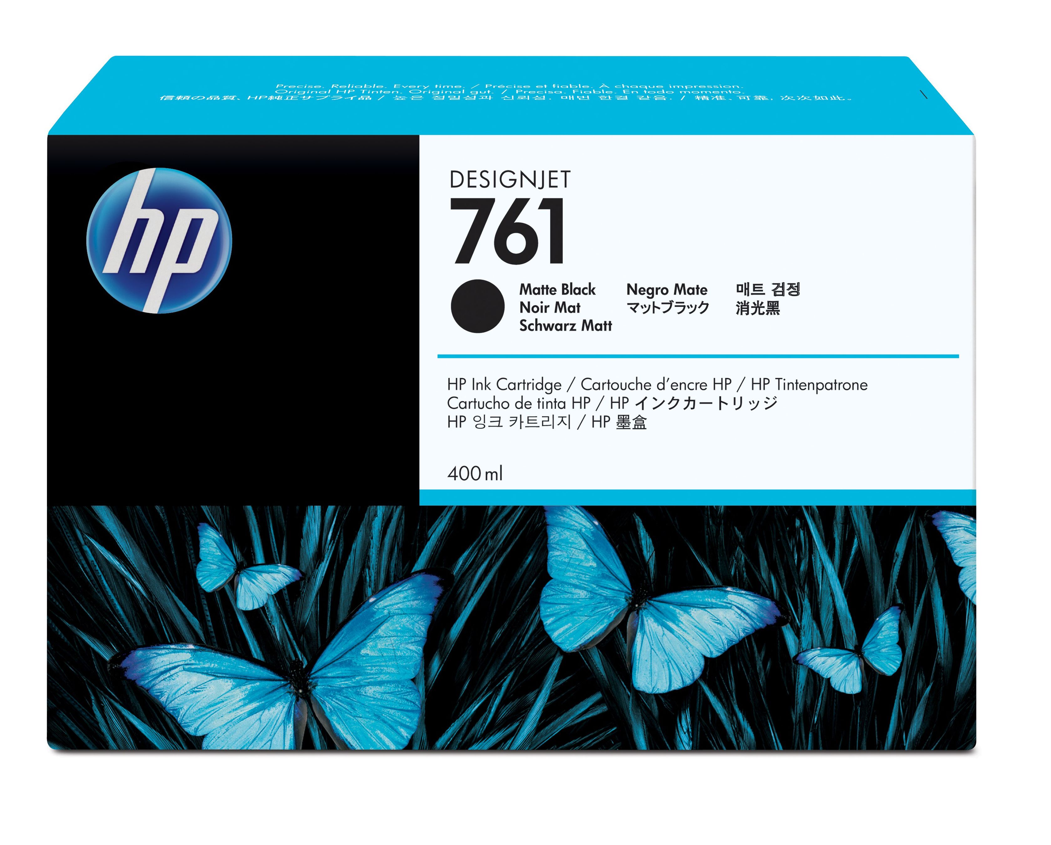 HP 761 Mattschwarz DesignJet Druckerpatrone, 400 ml