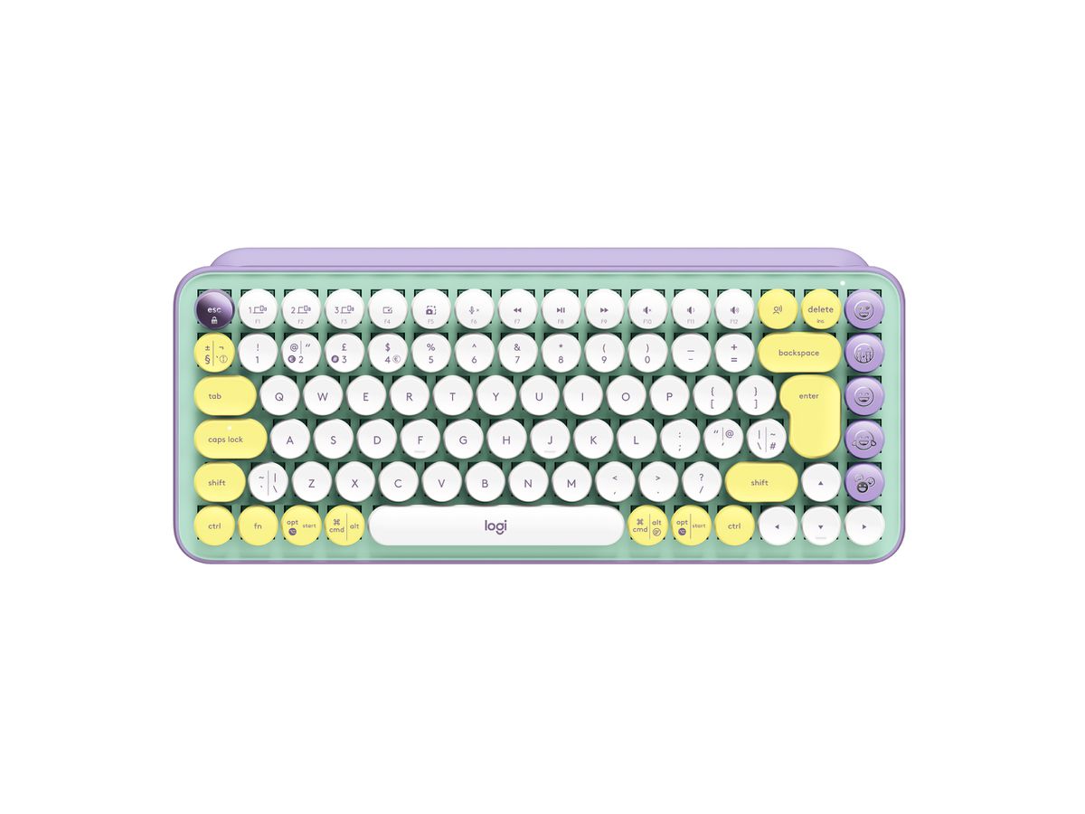 Logitech POP Keys Wireless Mechanical Keyboard With Emoji Keys Tastatur Bluetooth QWERTY Englisch Mintfarbe