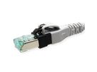 EasyLan DualBoot PushPull IP20 Patchkabel, Kat.6A (Class EA), S/FTP, grau, 1 m