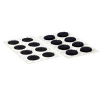 VELCRO® Klettpunkte Selbstklebend, Haken & Flausch 16mm x 16 sets Schwarz