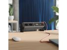 BACHMANN DESK2 ALU BLACK 2xCH 90°, 1xUSB C/C 65W L=0,2m