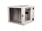 ROLINE 19-Zoll Wandgehäuse Pro 9 HE, 600x600 BxT zweiteilig schwenkbar grau