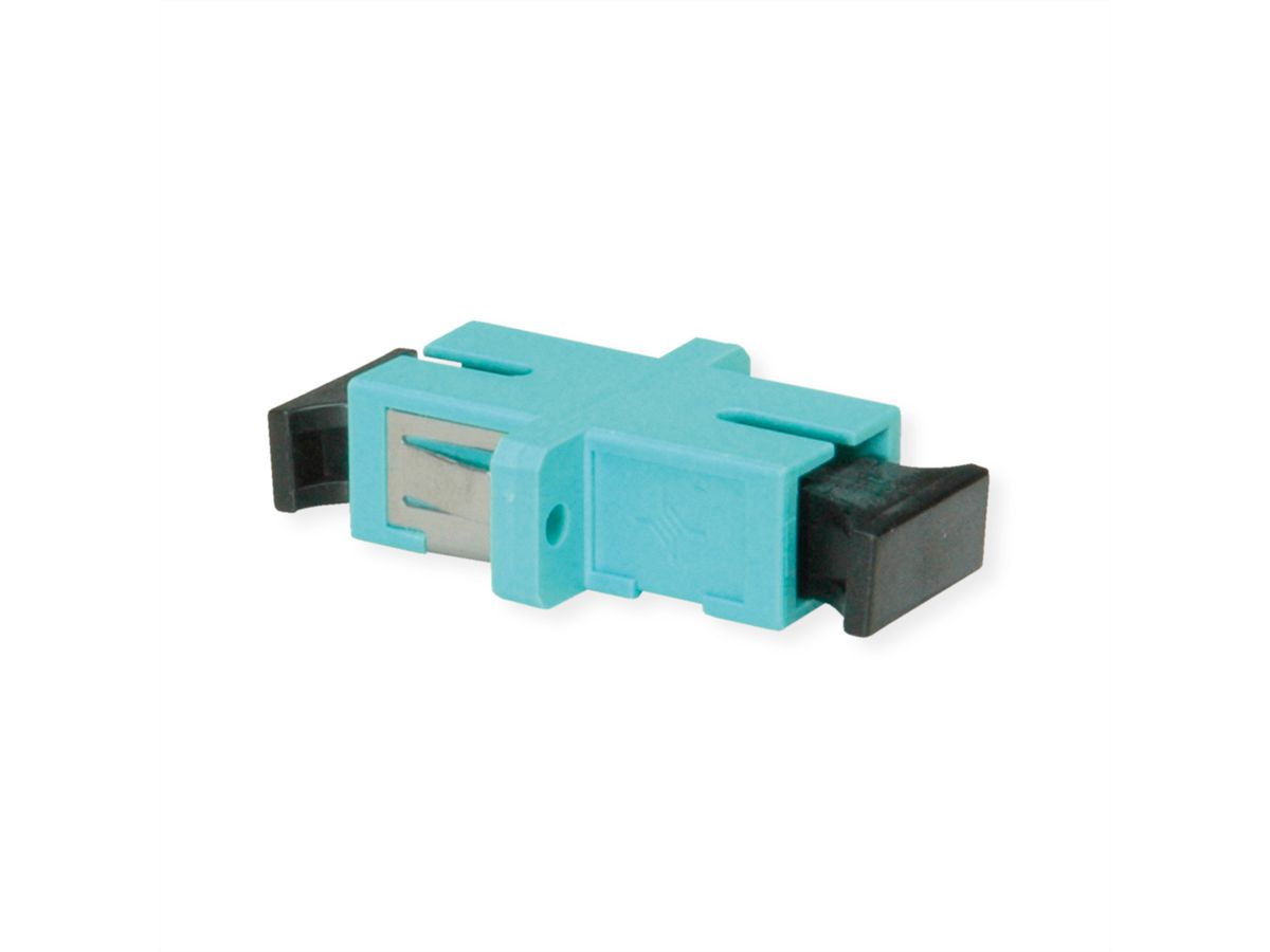 TELEGÄRTNER SC Kupplung, Multimode, Keramikhülse, Kunststoffgehäuse, türkis