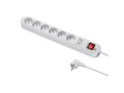 BACHMANN SMART Steckdosenleiste 6x Schutzkontakt, Schalter, Überspannungsschutz, weiß, 1,5 m