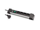 BACHMANN CONNECTUS 4xUTE, 1xSchalter 2,0m CEE7/7 Grau
