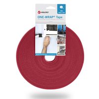 VELCRO® One Wrap® Band 10 mm breit, rot, 25 m