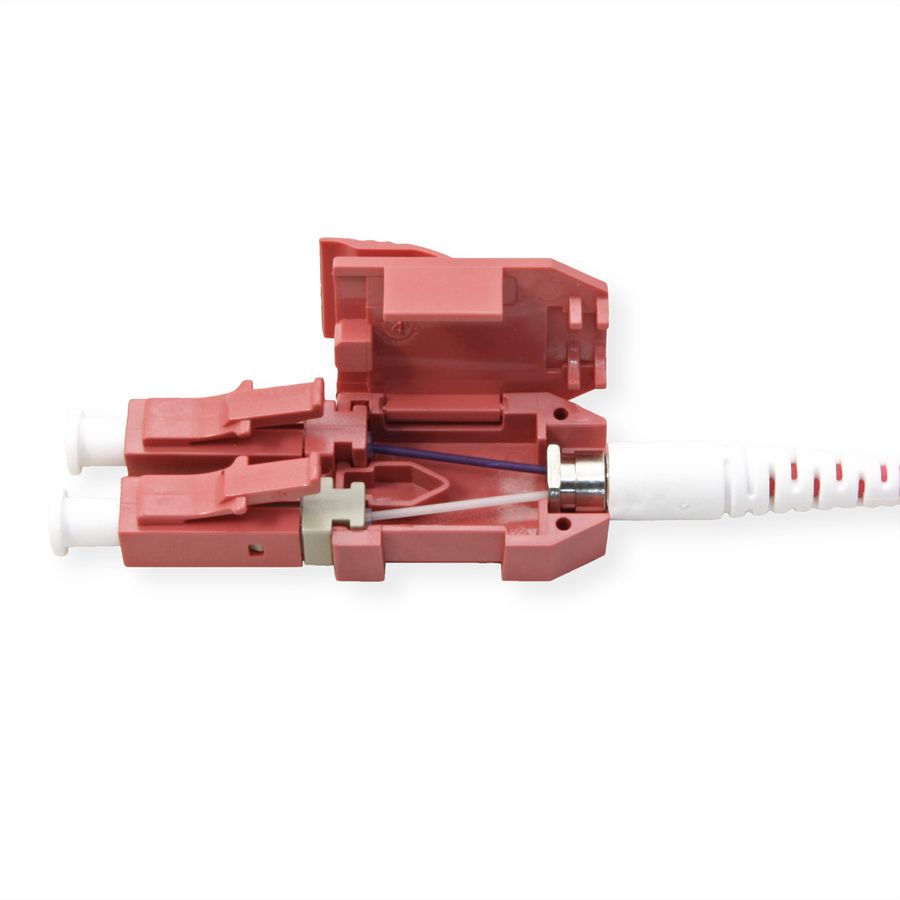 ROLINE LWL-Kabel duplex 50/125µm OM4, LC/LC, LSOH, UNIBOOT, violett, 2 m