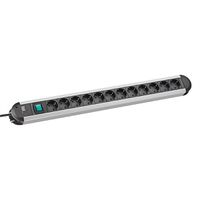 BACHMANN Steckdosenleiste ALU 12fach, 45°, mit Schalter, 1,75m