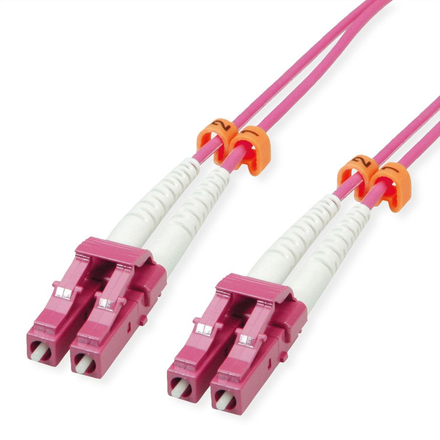 VALUE LWL-Kabel 50/125µm OM4, LC/LC, LSOH, violett, 3 m