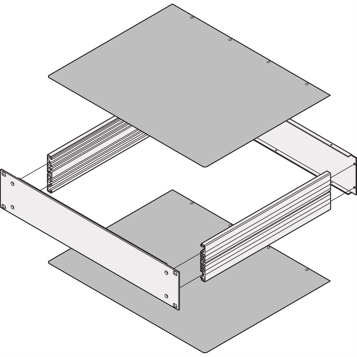 SCHROFF Abdeckbleche - ABDECKBLECH 220T GESCHLOSSEN