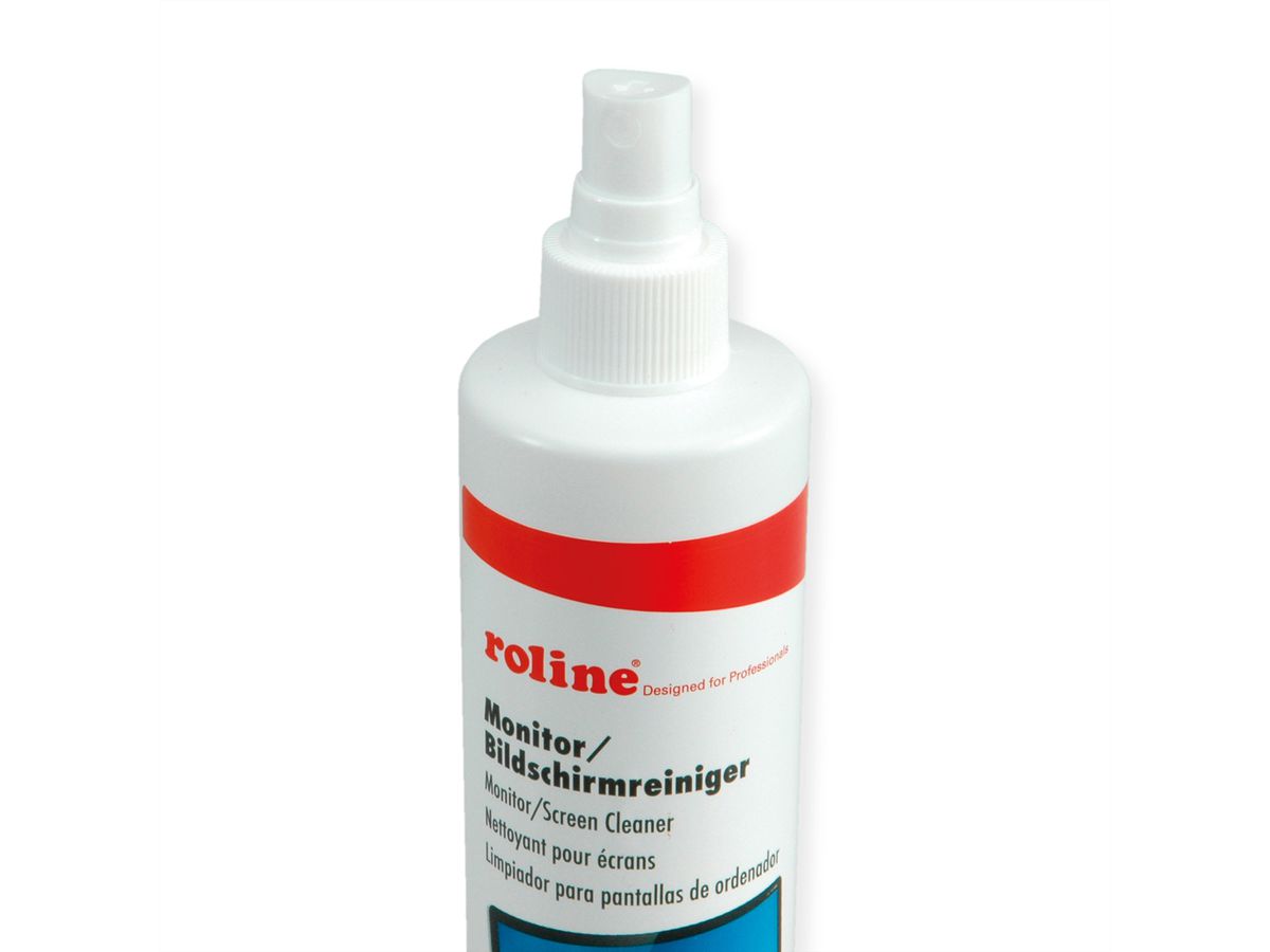 ROLINE Bildschirmreiniger TFT inklusive Mikrofasertuch, 250 ml