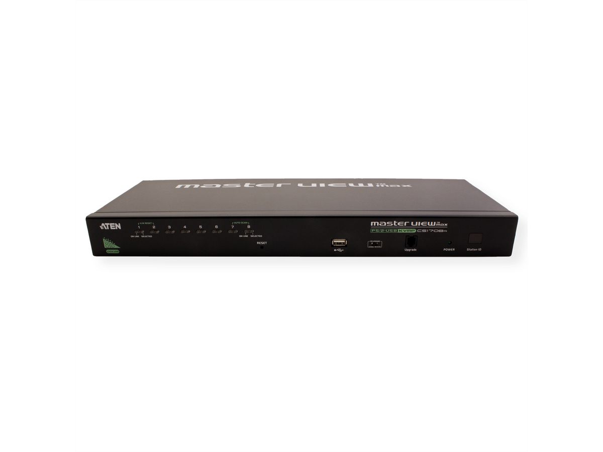 ATEN CS1708A KVM Switch VGA, PS/2-USB, USB-Peripherie Port, 8 Ports