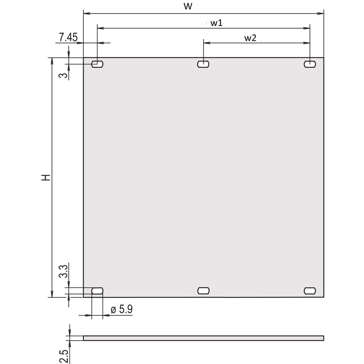 SCHROFF Frontplatten ungeschirmt - TEILFRTPL. 6HE 14TE EL/CR