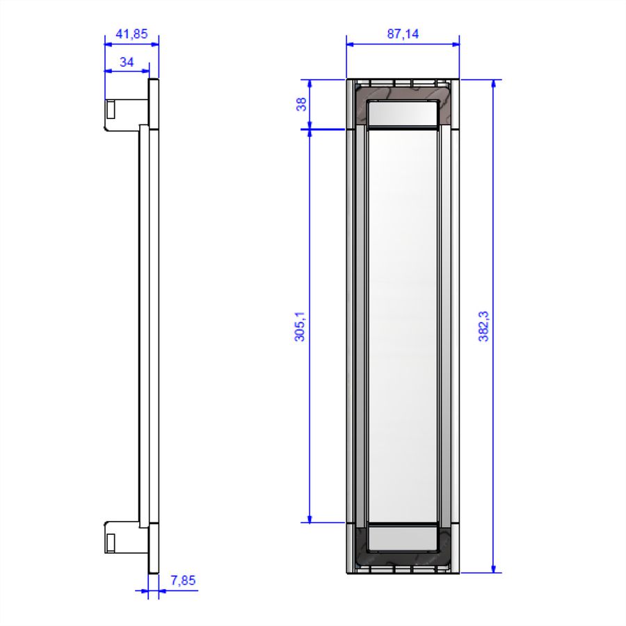 BACHMANN POWER FRAME COVER 6-fach RAL9010, Rahmen ws
