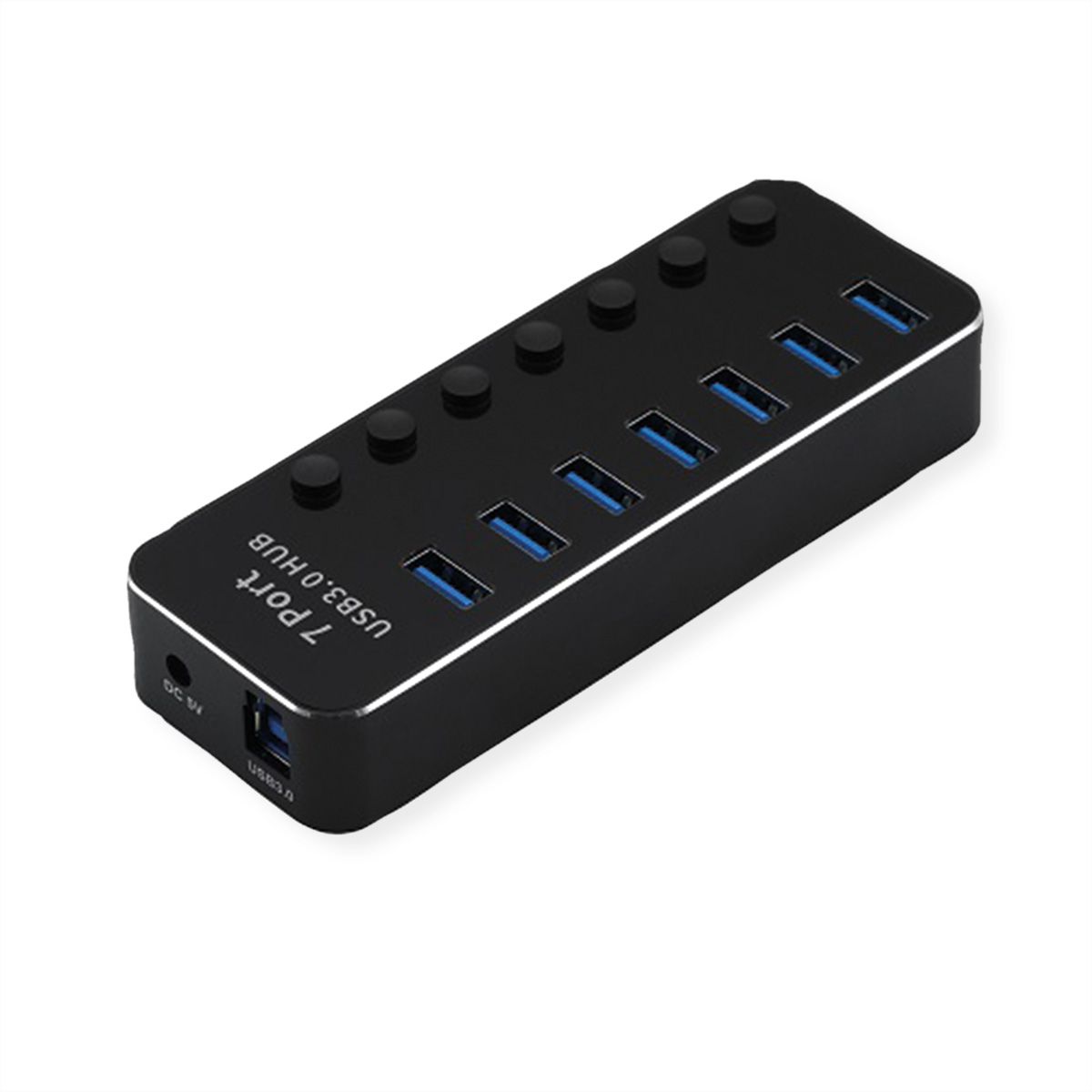 ROLINE USB 3.2 Gen 1 Notebook Hub, 7 Ports, einzeln schaltbar