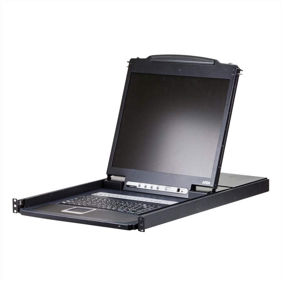 ATEN CL1316N KVM-Switch, 48cm TFT, VGA, PS/2-USB, 16 Port, ES-Layout