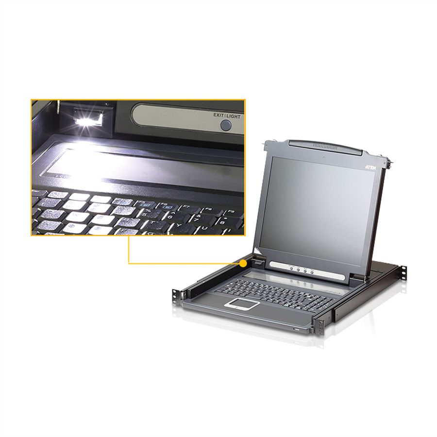 ATEN CL1000N KVM-Konsole, 19" LCD, VGA, PS/2, CH-Layout