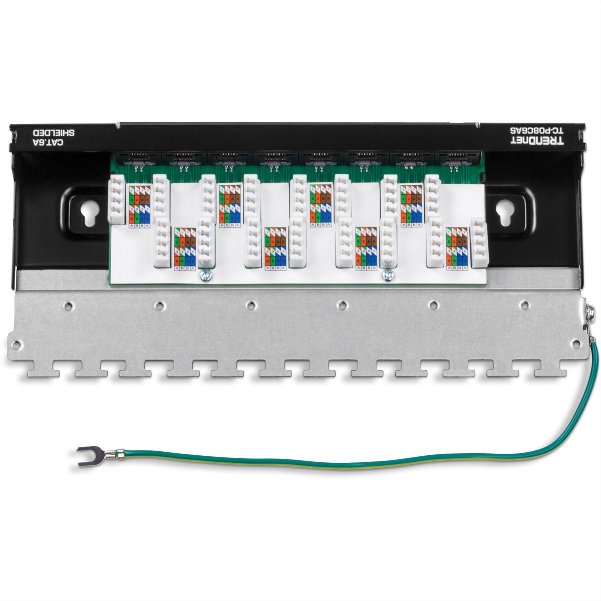 TRENDnet TC-P08C6AS Patch Panel, 8-Port Cat6A geschirmt für Wandmontage
