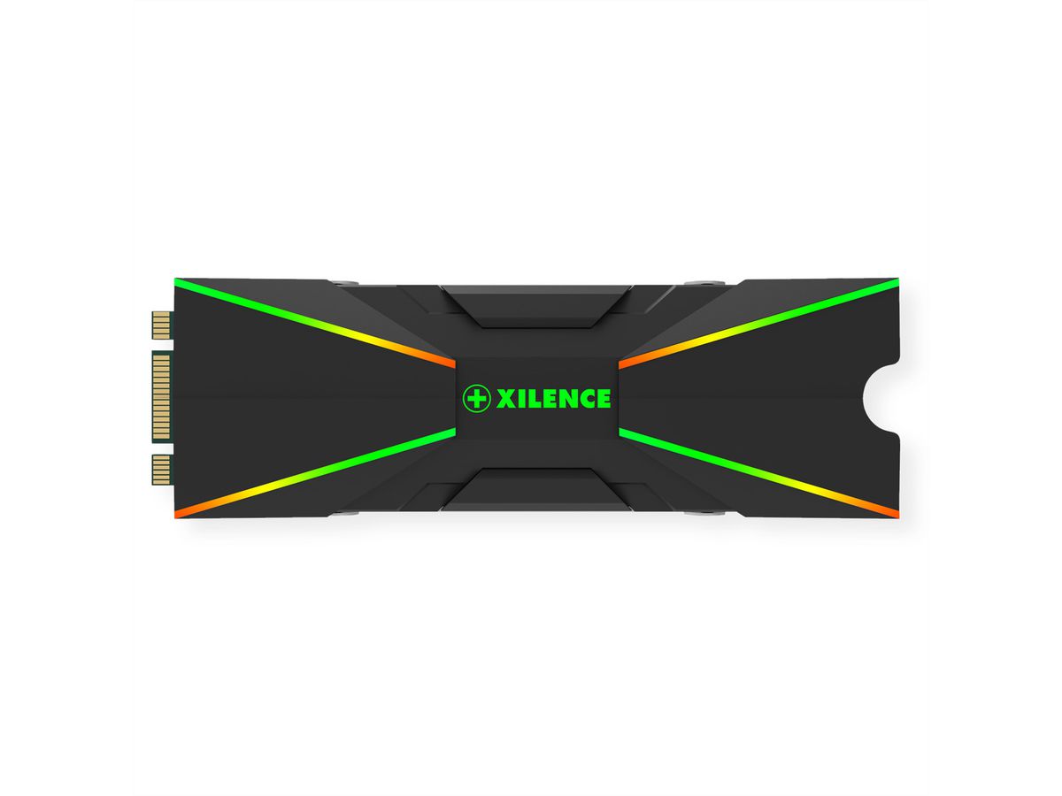 Xilence M2SSD.B.ARGB M.2 2280 SSD PCIe NVMe/SATA Kühler, 3PIN ARGB 5V, Passiv