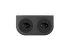 BACHMANN PIX HOLDER DOUBLE, 2x CH T13, ISV, schwarz, 0,2 m