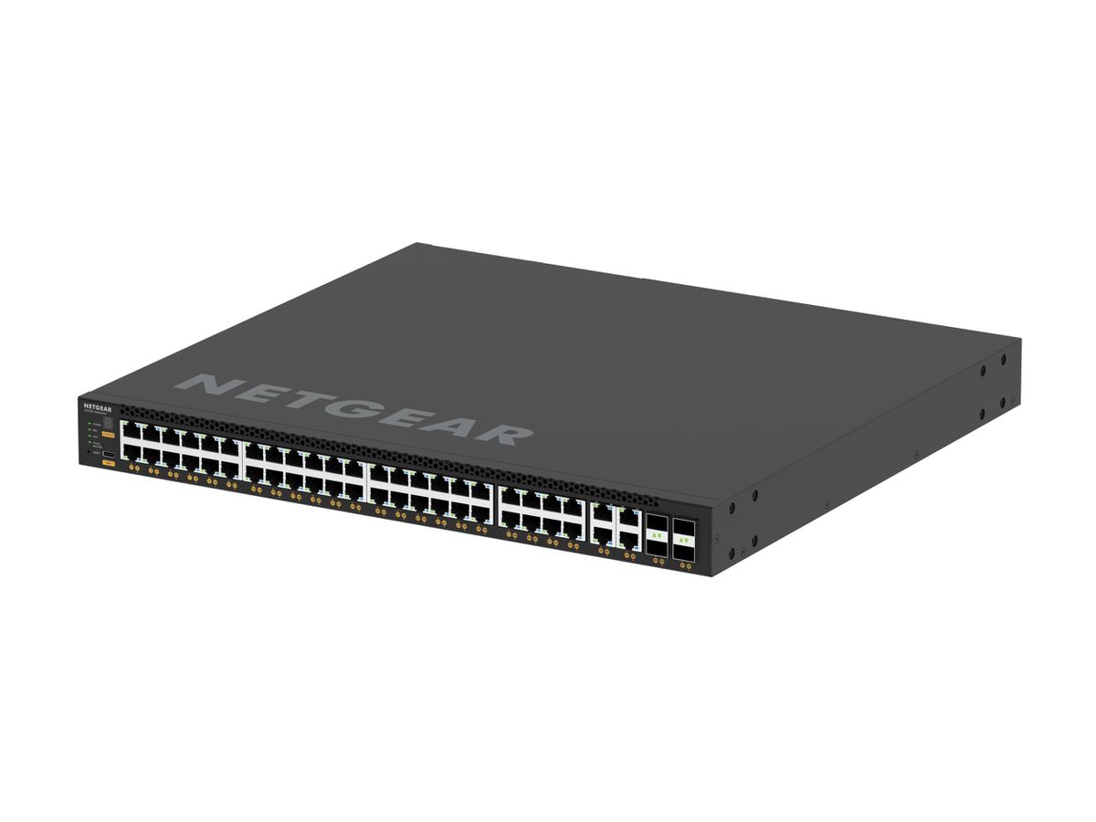 NETGEAR M4350-44M4X4V Managed L3 2.5G Ethernet (100/1000/2500) Power over Ethernet (PoE) 1U Schwarz